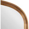 imageKate and Laurel Hatherleigh Modern Arched Wooden Wall Mirror 34 x 28 Rustic Brown Decorative Wood Basket Arch Mirror for Use as Vanity Bathroom Accent or Living Room Mantel DecorRustic Brown