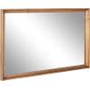 imageKate and Laurel Hatherleigh Modern Farmhouse Rectangle Wooden Wall Mirror 24 x 36 Rustic Brown Decorative Wood Rectangular Mirror for Use in Bathroom Entryway or Bedroom