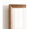 imageKate and Laurel Hatherleigh Modern Farmhouse Rectangle Wooden Wall Mirror 24 x 36 Rustic Brown Decorative Wood Rectangular Mirror for Use in Bathroom Entryway or Bedroom