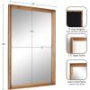 imageKate and Laurel Hatherleigh Modern Farmhouse Rectangle Wooden Wall Mirror 24 x 36 Rustic Brown Decorative Wood Rectangular Mirror for Use in Bathroom Entryway or Bedroom