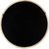imageKate and Laurel Hatherleigh Modern MidCentury Round Wooden Wall Mirror 30 Inch Diameter Walnut Brown Decorative Wood Circle Wall Accent for Use as Bathroom Mirror for Over SinkNatural