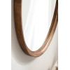 imageKate and Laurel Hatherleigh Modern MidCentury Round Wooden Wall Mirror 30 Inch Diameter Walnut Brown Decorative Wood Circle Wall Accent for Use as Bathroom Mirror for Over SinkRustic Brown