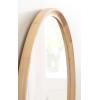 imageKate and Laurel Hatherleigh Modern MidCentury Round Wooden Wall Mirror 30 Inch Diameter Walnut Brown Decorative Wood Circle Wall Accent for Use as Bathroom Mirror for Over SinkNatural