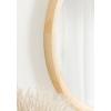 imageKate and Laurel Hatherleigh Modern MidCentury Round Wooden Wall Mirror 30 Inch Diameter Walnut Brown Decorative Wood Circle Wall Accent for Use as Bathroom Mirror for Over SinkNatural