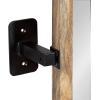 imageKate and Laurel Hogan Wood Rounded Rectangle Pivot Mirror 20 x 33 Natural Brown Wood Decorative Adjustable Round Rectangular Bathroom Pivot Mirror for Transitional Wall DcorNatural
