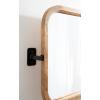 imageKate and Laurel Hogan Wood Rounded Rectangle Pivot Mirror 20 x 33 Natural Brown Wood Decorative Adjustable Round Rectangular Bathroom Pivot Mirror for Transitional Wall DcorNatural