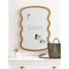 imageKate and Laurel Holbrook Wavy Magnetic Dry Erase Board with Marker and Four Magnets 24 x 36 Bright Pink Decorative Wall Organization White Board for Use as Bedroom or Dorm Room DecorGold