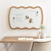 imageKate and Laurel Holbrook Wavy Magnetic Dry Erase Board with Marker and Four Magnets 24 x 36 Bright Pink Decorative Wall Organization White Board for Use as Bedroom or Dorm Room DecorGold
