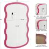 imageKate and Laurel Holbrook Wavy Magnetic Dry Erase Board with Marker and Four Magnets 24 x 36 Bright Pink Decorative Wall Organization White Board for Use as Bedroom or Dorm Room DecorPink