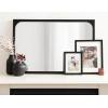 imageKate and Laurel Kenai Modern Rectangle Wooden Wall Mirror 24 x 36 Walnut Brown Decorative Wood Rectangular Mirror for Use as Bathroom Vanity Mirror or in Living Room Entryway or BedroomBlack