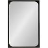 imageKate and Laurel Kenai Modern Rectangle Wooden Wall Mirror 24 x 36 Walnut Brown Decorative Wood Rectangular Mirror for Use as Bathroom Vanity Mirror or in Living Room Entryway or BedroomBlack