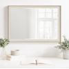 imageKate and Laurel Kobert Transitional Rectangular Beveled Wall Mirror 20 x 30 Tan Framed Rectangle Vanity Mirror for Use as Bathroom Mirror for Over Sink or Refined Entryway MirrorNatural