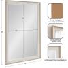 imageKate and Laurel Kobert Transitional Rectangular Beveled Wall Mirror 20 x 30 Tan Framed Rectangle Vanity Mirror for Use as Bathroom Mirror for Over Sink or Refined Entryway MirrorNatural