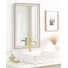 imageKate and Laurel Kobert Transitional Rectangular Beveled Wall Mirror 20 x 30 Tan Framed Rectangle Vanity Mirror for Use as Bathroom Mirror for Over Sink or Refined Entryway MirrorNatural
