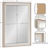 imageKate and Laurel Kobert Transitional Rectangular Beveled Wall Mirror 20 x 30 Tan Framed Rectangle Vanity Mirror for Use as Bathroom Mirror for Over Sink or Refined Entryway MirrorNatural