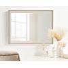 imageKate and Laurel Kobert Transitional Rectangular Beveled Wall Mirror 20 x 30 Tan Framed Rectangle Vanity Mirror for Use as Bathroom Mirror for Over Sink or Refined Entryway MirrorNatural
