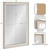 imageKate and Laurel Kobert Transitional Rectangular Beveled Wall Mirror 20 x 30 Tan Framed Rectangle Vanity Mirror for Use as Bathroom Mirror for Over Sink or Refined Entryway MirrorNatural
