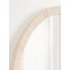 imageKate and Laurel Rahfy Boho Round Rattan Mirror 28 Inch Diameter Natural Wood Decorative Round Wood Mirror with Authentic Rattan Frame for Boho Wall DecorWhite
