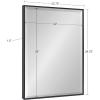 imageKate and Laurel Rhodes Large Framed Decorative Rectangle Wall Mirror 23quot x 29quot Black Sleek Decorative Wall Mirror with Modern Frame