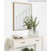 imageKate and Laurel Rhodes Large Framed Decorative Rectangle Wall Mirror 25x37 Natural Teak Finish