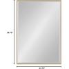 imageKate and Laurel Rhodes Large Framed Decorative Rectangle Wall Mirror 25x37 Natural Teak Finish