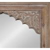 imageKate and Laurel Shivani Boho Wall Mirror 24 x 36 Rustic Brown Farmhouse Wall Decor with Ornate DetailingRustic Brown