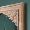 imageKate and Laurel Shivani Boho Wall Mirror 24 x 36 Rustic Brown Farmhouse Wall Decor with Ornate DetailingRustic Brown