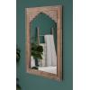 imageKate and Laurel Shivani Boho Wall Mirror 24 x 36 Rustic Brown Farmhouse Wall Decor with Ornate DetailingRustic Brown