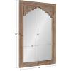 imageKate and Laurel Shivani Boho Wall Mirror 24 x 36 Rustic Brown Farmhouse Wall Decor with Ornate DetailingRustic Brown