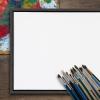imageKate and Laurel Sylvie Blank Framed Canvas Wall Art 18x40 Gold Beaded Vintage Modern Empty Canvas for PaintYourOwn Art Ready to Paint Premium Canvas Already FramedGray