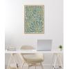 imageKate and Laurel Sylvie Fluid Flowers 1 Framed Canvas Wall Art by Carrie Cantwell 23x33 Natural Colorful Flower Illustration Art for Wall