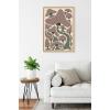 imageKate and Laurel Sylvie Groovy Mushrooms 1 Framed Canvas Wall Art by Carrie Cantwell 23x33 Natural Colorful Plant Illustration Art for Wall