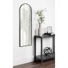 imageKate and Laurel Valenti Modern Arched Wall Mirror 16 x 48 Black Vibrant Decorative Mirror for Wall