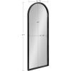 imageKate and Laurel Valenti Modern Arched Wall Mirror 16 x 48 Black Vibrant Decorative Mirror for Wall