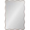 imageKate and Laurel Viona Modern Scalloped Rectangle Panel Mirror 18 x 48 Gold Decorative Wavy FullBody Mirror with Unique Rippled Edge for Use as Entryway Wall DecorBronze