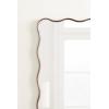 imageKate and Laurel Viona Modern Scalloped Rectangle Panel Mirror 18 x 48 Gold Decorative Wavy FullBody Mirror with Unique Rippled Edge for Use as Entryway Wall DecorBronze