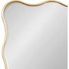 imageKate and Laurel Viona Modern Scalloped Rectangle Panel Mirror 18 x 48 Gold Decorative Wavy FullBody Mirror with Unique Rippled Edge for Use as Entryway Wall DecorGold