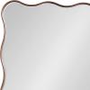 imageKate and Laurel Viona Modern Scalloped Rectangle Panel Mirror 18 x 48 Gold Decorative Wavy FullBody Mirror with Unique Rippled Edge for Use as Entryway Wall DecorBronze