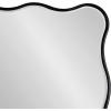 imageKate and Laurel Viona Modern Scalloped Rectangle Panel Mirror 18 x 48 Gold Decorative Wavy FullBody Mirror with Unique Rippled Edge for Use as Entryway Wall DecorBlack