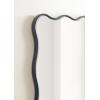 imageKate and Laurel Viona Modern Scalloped Rectangle Panel Mirror 18 x 48 Gold Decorative Wavy FullBody Mirror with Unique Rippled Edge for Use as Entryway Wall DecorNavy Blue