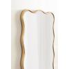 imageKate and Laurel Viona Modern Scalloped Rectangle Panel Mirror 18 x 48 Gold Decorative Wavy FullBody Mirror with Unique Rippled Edge for Use as Entryway Wall DecorGold