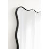 imageKate and Laurel Viona Modern Scalloped Rectangle Panel Mirror 18 x 48 Gold Decorative Wavy FullBody Mirror with Unique Rippled Edge for Use as Entryway Wall DecorBlack