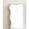 imageKate and Laurel Viona Modern Scalloped Rectangle Panel Mirror 18 x 48 Gold Decorative Wavy FullBody Mirror with Unique Rippled Edge for Use as Entryway Wall DecorGold