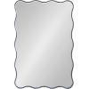 imageKate and Laurel Viona Modern Scalloped Rectangle Panel Mirror 18 x 48 Gold Decorative Wavy FullBody Mirror with Unique Rippled Edge for Use as Entryway Wall DecorNavy Blue