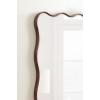 imageKate and Laurel Viona Modern Scalloped Rectangle Panel Mirror 18 x 48 Gold Decorative Wavy FullBody Mirror with Unique Rippled Edge for Use as Entryway Wall DecorBronze