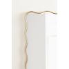 imageKate and Laurel Viona Modern Scalloped Rectangle Panel Mirror 18 x 48 Gold Decorative Wavy FullBody Mirror with Unique Rippled Edge for Use as Entryway Wall DecorGold