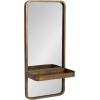 imageKate and Laurel Viona Modern Scalloped Round Mirror 32 Inch Diameter Bronze Decorative Circle Bathroom Mirror for Over Sink with Unique Rippled Edge for Wavy Wall Decor AccentGold