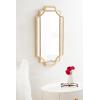 imageKate and Laurel Viona Modern Scalloped Round Mirror 32 Inch Diameter Bronze Decorative Circle Bathroom Mirror for Over Sink with Unique Rippled Edge for Wavy Wall Decor AccentGold