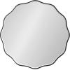 imageKate and Laurel Viona Modern Scalloped Round Mirror 32 Inch Diameter Bronze Decorative Circle Bathroom Mirror for Over Sink with Unique Rippled Edge for Wavy Wall Decor AccentBlack