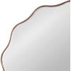 imageKate and Laurel Viona Modern Scalloped Round Mirror 32 Inch Diameter Bronze Decorative Circle Bathroom Mirror for Over Sink with Unique Rippled Edge for Wavy Wall Decor AccentBronze